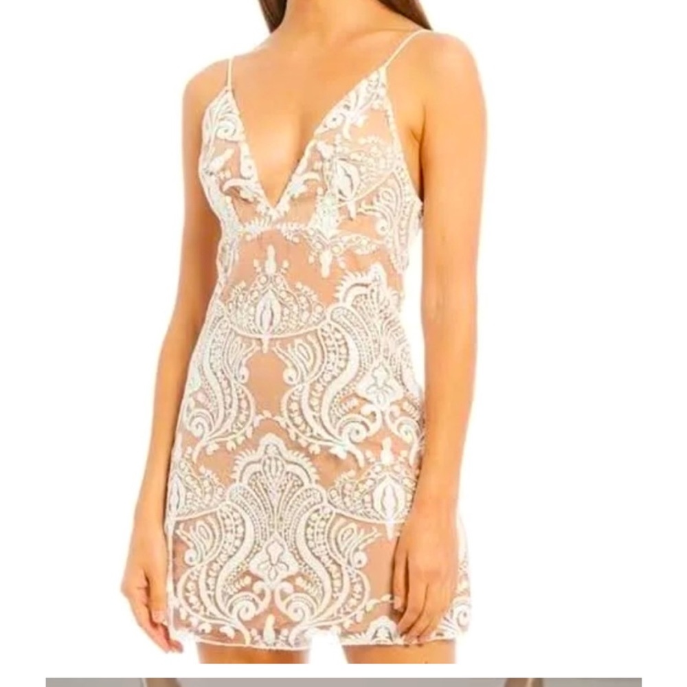 Free people night shimmers mini dress